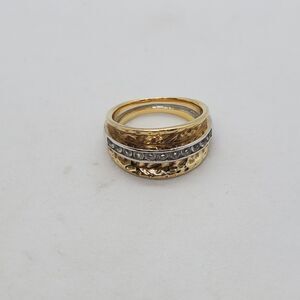 Gold Plated Sterling Silver Size 6 CZ Ring